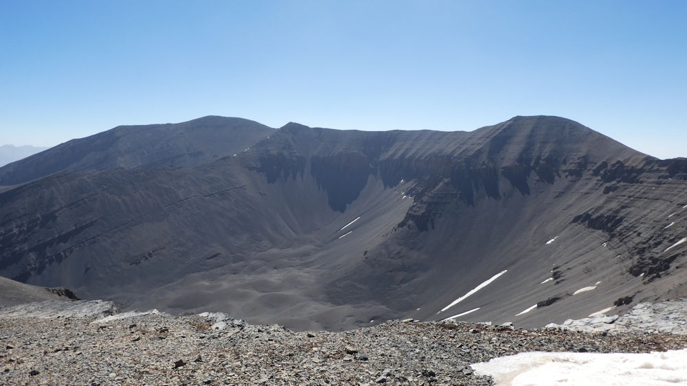 First view of the summit, photo by Mike Goodyer